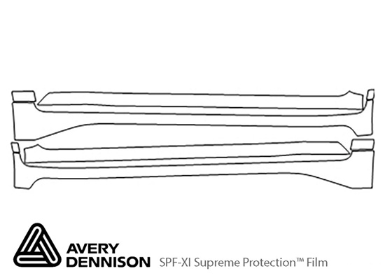 Lexus LX 2016-2021 Avery Dennison Clear Bra Door Cup Paint Protection Kit Diagram