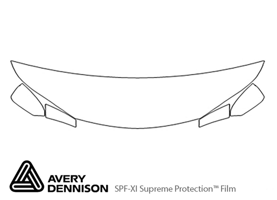 Lexus NX 2015-2021 Avery Dennison Clear Bra Hood Paint Protection Kit Diagram