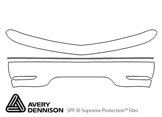 Lexus RX 1998-2003 Avery Dennison Clear Bra Bumper Paint Protection Kit Diagram