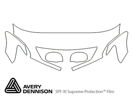 Lexus RX 2004-2006 Avery Dennison Clear Bra Hood Paint Protection Kit Diagram