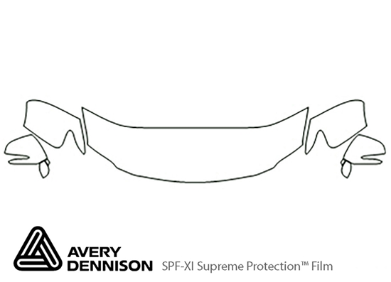 Lexus RX 2010-2015 Avery Dennison Clear Bra Hood Paint Protection Kit Diagram