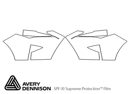 Lexus RX 2016-2022 Avery Dennison Clear Bra Bumper Paint Protection Kit Diagram