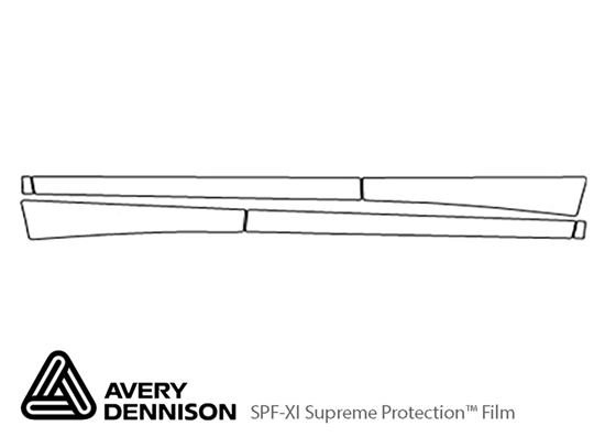 Lexus RX 2016-2022 Avery Dennison Clear Bra Door Cup Paint Protection Kit Diagram