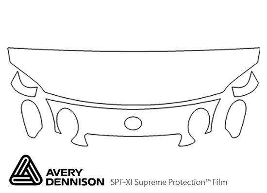 Lexus SC 1992-2000 Avery Dennison Clear Bra Hood Paint Protection Kit Diagram