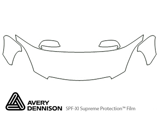 Lexus SC 2002-2009 Avery Dennison Clear Bra Hood Paint Protection Kit Diagram