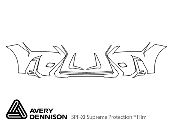 Lexus UX 2019-2024 Avery Dennison Clear Bra Bumper Paint Protection Kit Diagram