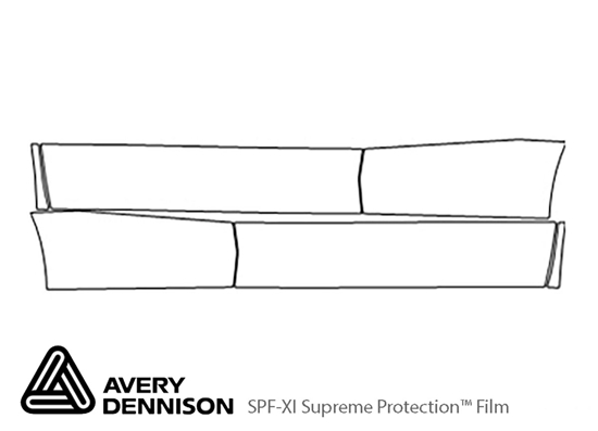 Lexus UX 2019-2024 Avery Dennison Clear Bra Door Cup Paint Protection Kit Diagram