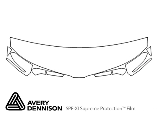 Lincoln MKC 2015-2018 Avery Dennison Clear Bra Hood Paint Protection Kit Diagram