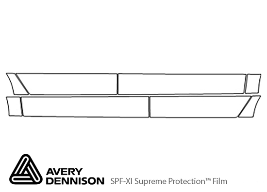 Lincoln MKS 2009-2012 Avery Dennison Clear Bra Door Cup Paint Protection Kit Diagram