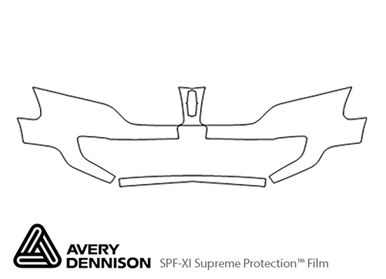 Lincoln MKT 2010-2012 Avery Dennison Clear Bra Bumper Paint Protection Kit Diagram