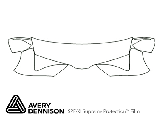 Lincoln MKT 2010-2019 Avery Dennison Clear Bra Hood Paint Protection Kit Diagram