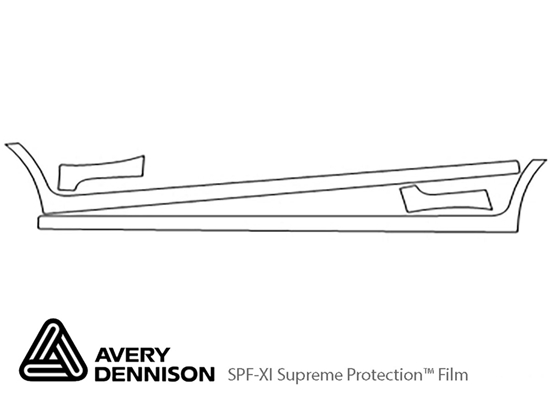 Lincoln MKZ 2007-2012 Avery Dennison Clear Bra Door Cup Paint Protection Kit Diagram