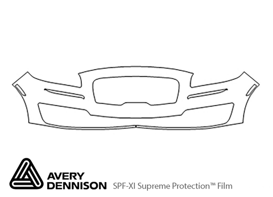 Lincoln Nautilus 2019-2023 Avery Dennison Clear Bra Bumper Paint Protection Kit Diagram