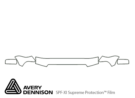 Lincoln Navigator 2003-2006 Avery Dennison Clear Bra Hood Paint Protection Kit Diagram