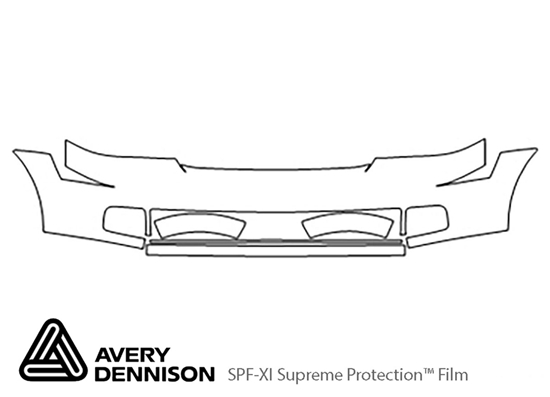 Lincoln Navigator 2005-2006 Avery Dennison Clear Bra Bumper Paint Protection Kit Diagram