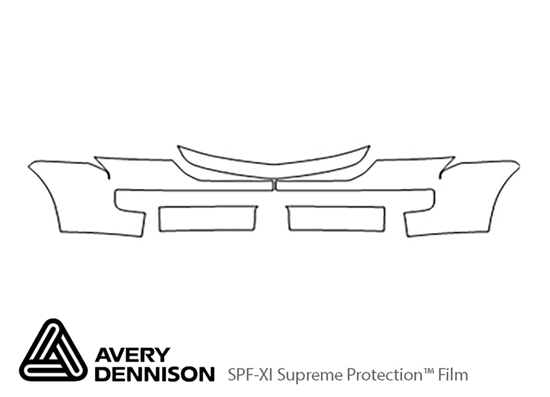 Lincoln Navigator 2007-2014 Avery Dennison Clear Bra Bumper Paint Protection Kit Diagram