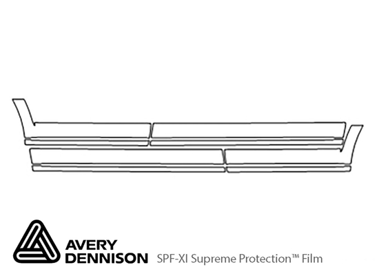 Lincoln Navigator 2007-2014 Avery Dennison Clear Bra Door Cup Paint Protection Kit Diagram