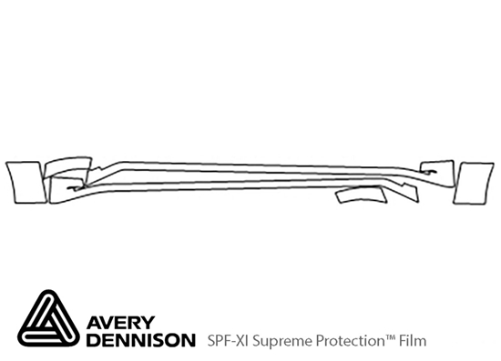 Lincoln Navigator 2007-2014 Avery Dennison Clear Bra Door Cup Paint Protection Kit Diagram