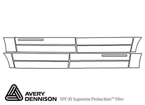 Lincoln Navigator 2015-2017 Avery Dennison Clear Bra Door Cup Paint Protection Kit Diagram