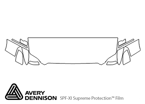 Lincoln Navigator 2018-2023 Avery Dennison Clear Bra Hood Paint Protection Kit Diagram