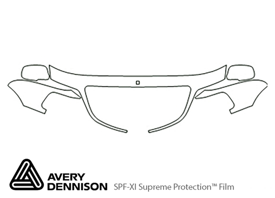 Lincoln Town Car 2003-2011 Avery Dennison Clear Bra Hood Paint Protection Kit Diagram