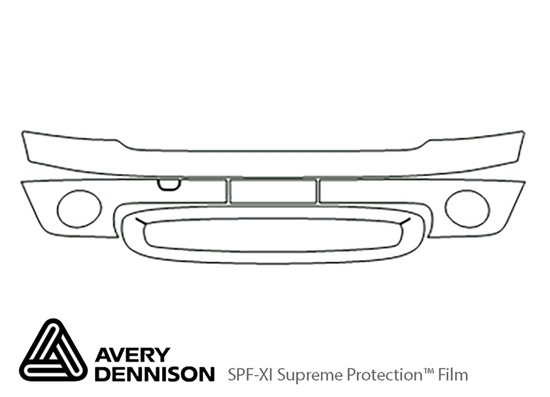 MINI Clubman 2008-2010 Avery Dennison Clear Bra Bumper Paint Protection Kit Diagram