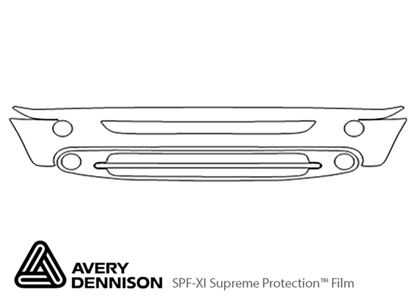 ##LONGDESCRIPTIONNAME2## Avery Dennison Clear Bra Bumper Paint Protection Kit Diagram