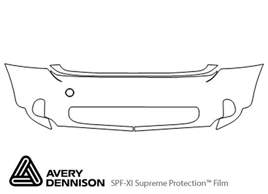 MINI Countryman 2011-2016 Avery Dennison Clear Bra Bumper Paint Protection Kit Diagram