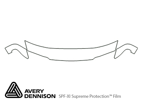 Mazda 626 1993-1997 Avery Dennison Clear Bra Hood Paint Protection Kit Diagram