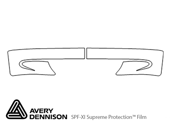 Mazda 626 1998-1999 Avery Dennison Clear Bra Bumper Paint Protection Kit Diagram