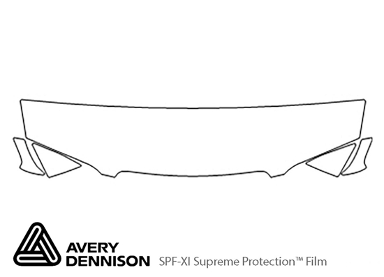 Mazda 626 1998-2002 Avery Dennison Clear Bra Hood Paint Protection Kit Diagram