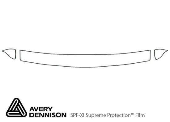 Mazda B-Series 1994-1997 Avery Dennison Clear Bra Hood Paint Protection Kit Diagram