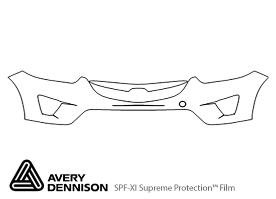 Mazda CX-5 2013-2015 Avery Dennison Clear Bra Bumper Paint Protection Kit Diagram