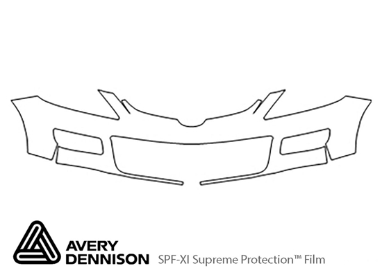 Mazda CX-9 2007-2009 Avery Dennison Clear Bra Bumper Paint Protection Kit Diagram