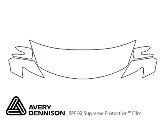 Mazda CX-9 2007-2009 Avery Dennison Clear Bra Hood Paint Protection Kit Diagram