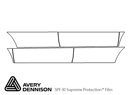 Mazda CX-9 2007-2015 Avery Dennison Clear Bra Door Cup Paint Protection Kit Diagram