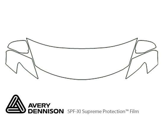 Mazda CX-9 2010-2015 Avery Dennison Clear Bra Hood Paint Protection Kit Diagram