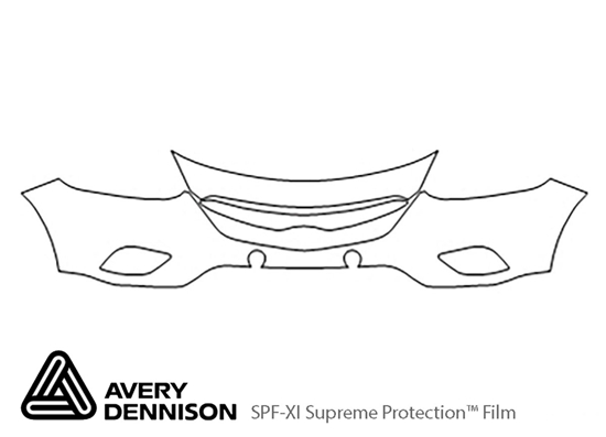 Mazda CX-9 2013-2015 Avery Dennison Clear Bra Bumper Paint Protection Kit Diagram