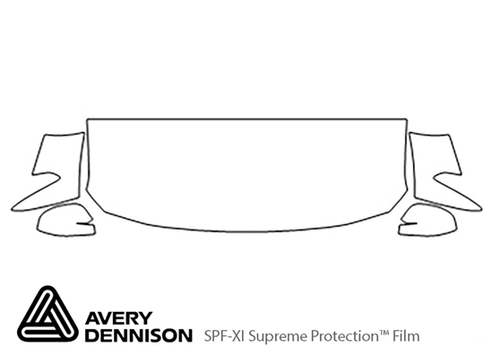 Mazda CX-9 2016-2023 Avery Dennison Clear Bra Hood Paint Protection Kit Diagram