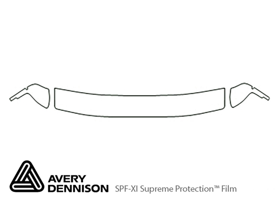 Mazda MPV 1998-1998 Avery Dennison Clear Bra Hood Paint Protection Kit Diagram