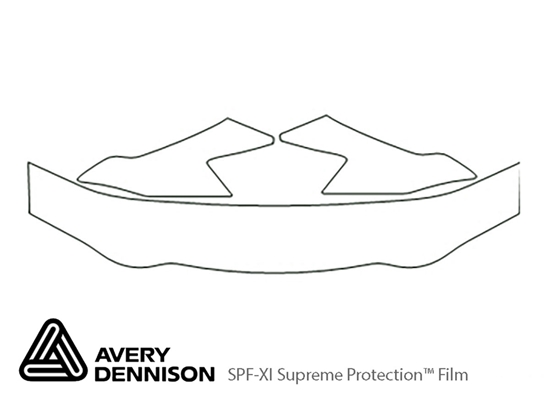 Mazda MPV 2000-2003 Avery Dennison Clear Bra Hood Paint Protection Kit Diagram