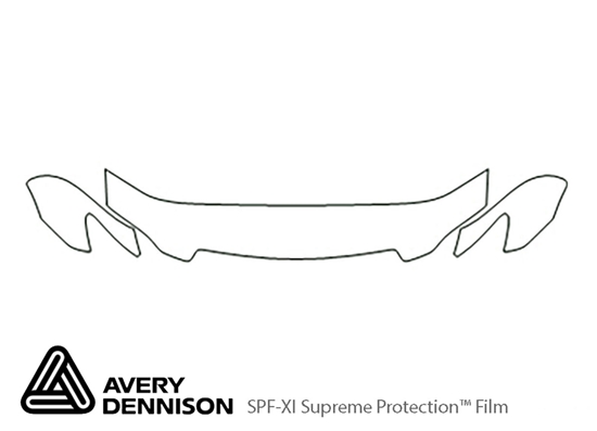 Mazda MPV 2004-2006 Avery Dennison Clear Bra Hood Paint Protection Kit Diagram