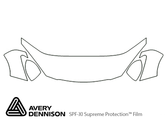 Mazda Mazda2 2011-2014 Avery Dennison Clear Bra Hood Paint Protection Kit Diagram