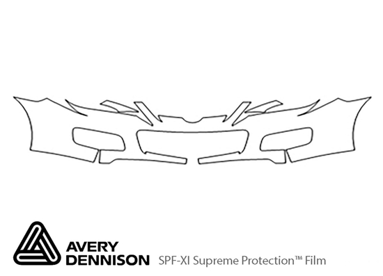 Mazda Mazda3 2006-2007 Avery Dennison Clear Bra Bumper Paint Protection Kit Diagram