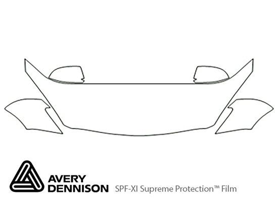 Mazda Mazda3 2010-2013 Avery Dennison Clear Bra Hood Paint Protection Kit Diagram