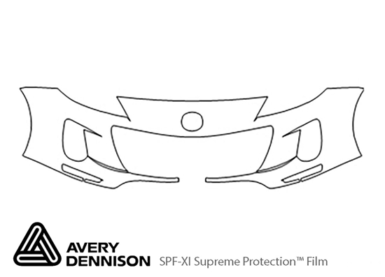 Mazda Mazda3 2012-2013 Avery Dennison Clear Bra Bumper Paint Protection Kit Diagram