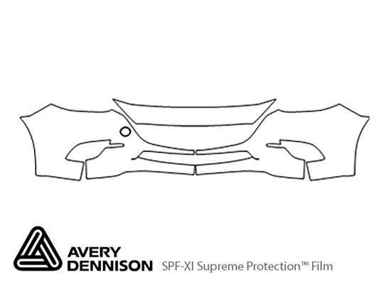 Mazda Mazda3 2014-2017 Avery Dennison Clear Bra Bumper Paint Protection Kit Diagram