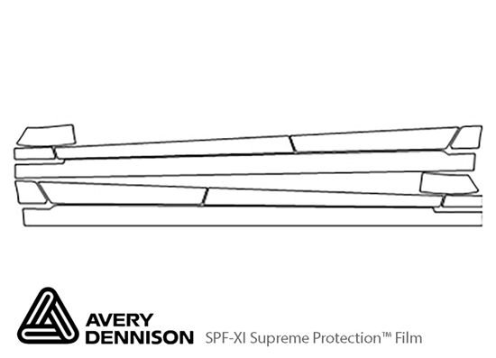 Mazda Mazda3 2019-2024 Avery Dennison Clear Bra Door Splash Paint Protection Kit Diagram