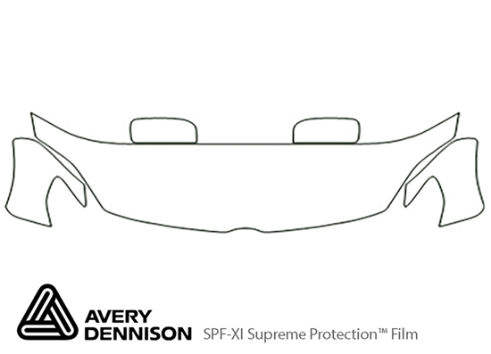 Mazda Mazda5 2006-2010 Avery Dennison Clear Bra Hood Paint Protection Kit Diagram