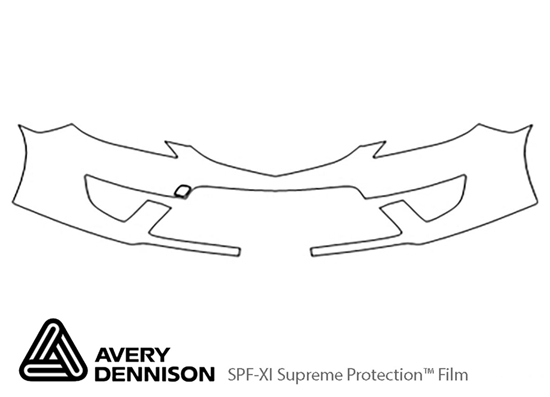 Mazda Mazda5 2008-2012 Avery Dennison Clear Bra Bumper Paint Protection Kit Diagram